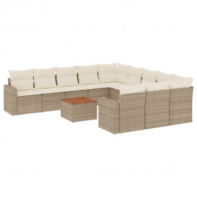 Garden Sofa Set Set of 12 Beige