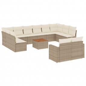 Garden Sofa Set Set of 13 Beige