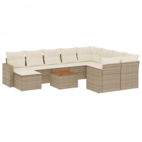 Garden Sofa Set Beige PE rattan Large Modular Garden So...