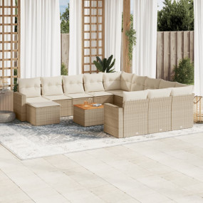 Garden Sofa Set Set of 13 Beige