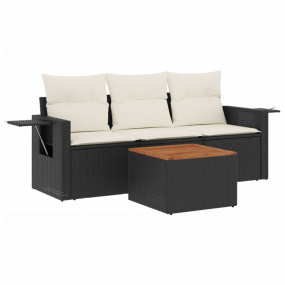 Garden Sofa Set Black