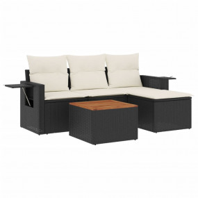 Garden Sofa Set Black, Cream White