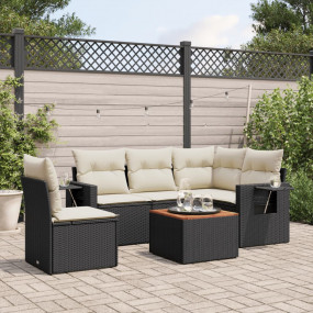 Garden Sofa Set Black PE rattan Large Modular Garden So...