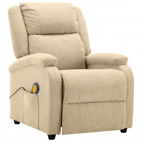 Massage Chair Cream Polyester fabric and metal Medium