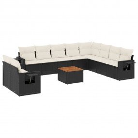 Garden Sofa Set Black