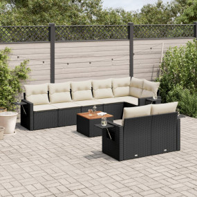Garden Sofa Set Black