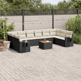 Garden Sofa Set Black