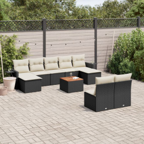 Garden Sofa Set Black