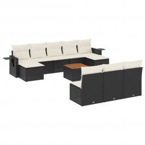 Garden Sofa Set Black