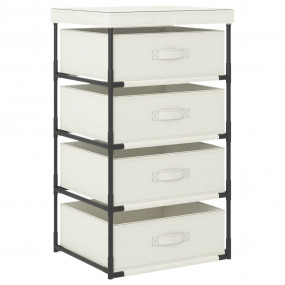 Storage Rack Cream Steel, Fabric (100% Polyester) Light...