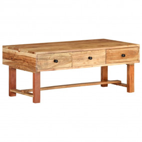 Coffee Table Natural Acacia Solid Acacia Wood Medium St...