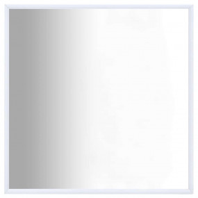 Mirror White Glass, PVC 23.6x23.6 in Minimalistic Mirro...