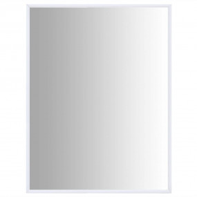 Mirror White Glass 31.5x23.6 in Minimalistic Mirror