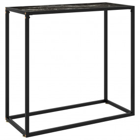 Console Table Black Tempered glass Medium Durable Conso...