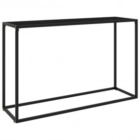 Console Table Black Tempered glass, powder-coated steel...