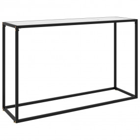 Console Table White Tempered Glass 47.2 x 13.8 x 29.5 i...