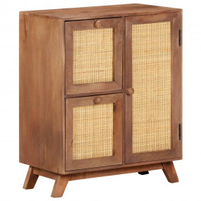 Sideboard Wheat finish Solid mango wood, natural cane M...