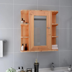 Mirror Cabinet Oak and silver MDF with melamine surface...