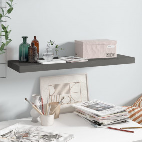 Wall Shelf High gloss grey MDF, metal 31.5 in long Wall...