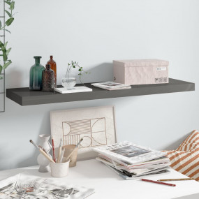 Wall Shelf High gloss grey Honeycomb MDF 35.4 in x 9.3 ...