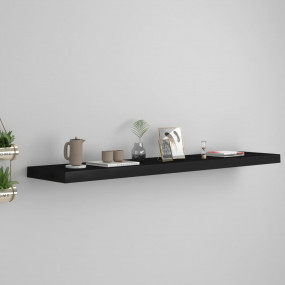 Wall Shelf Black Honeycomb MDF, Metal 47.2 x 9.3 in Wal...