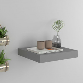 Wall Shelf Grey Honeycomb MDF, Metal 9.1 x 9.3 x 1.5 in