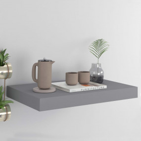 Wall Shelf Grey Honeycomb MDF, metal 15.7x9.1x1.5 in Wa...