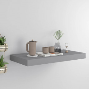 Wall Shelf Grey Honeycomb MDF, Metal 19.7 x 9.1 x 1.5 i...