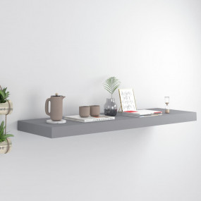 Wall Shelf Grey Honeycomb MDF, Metal 31.5 x 9.3 x 1.5 i...