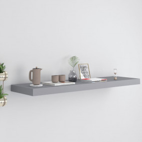 Wall Shelf Gray Honeycomb MDF and metal 35.4 in x 9.3 i...