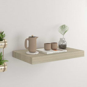 Wall Shelf Oak MDF, metal Small Wall mounting Wall Shel...