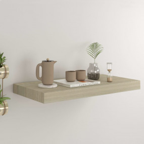 Wall Shelf Oak Honeycomb MDF 19.7 in x 9.1 in x 1.5 in