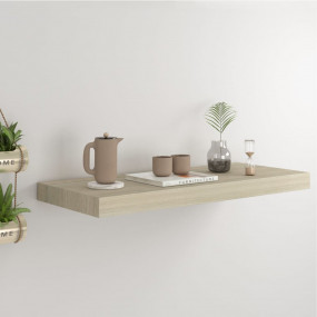 Wall Shelf Oak Honeycomb MDF, Metal 23.6 x 9.3 x 1.5 in