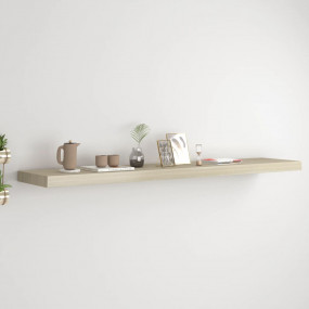Wall Shelf Oak Honeycomb MDF, metal 47.2 x 9.3 x 1.5 in