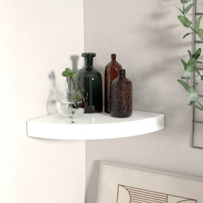 Corner Shelf High gloss white Honeycomb MDF, metal 9.8 ...