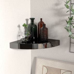 Corner Shelf High gloss black Honeycomb MDF, metal Smal...