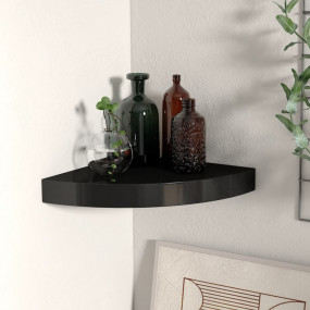 Corner Shelf Black Honeycomb MDF, metal Small Wall moun...