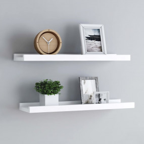 Frame Ledge Shelf Set of 2 White MDF 15.7 in x 3.5 in x...