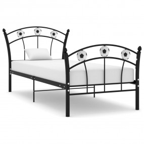 Bed Frame Black Powder-coated metal Twin Durable Bed Fr...