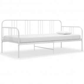 Sofa Bed Frame White Metal Single