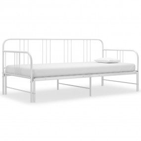 Sofa Bed Frame White Metal 78.7 x 35.4 in mattress need...