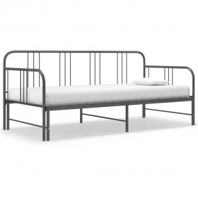 Sofa Bed Frame Grey Powder-coated metal 35.4 x 79.0 in