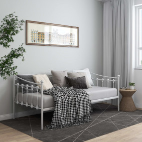 Sofa Bed Frame White Powder-coated metal Twin