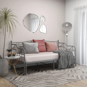 Sofa Bed Frame Grey Powder-coated metal