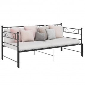 Sofa Bed Frame Black Powder-Coated Metal Pull-Out Sofa ...