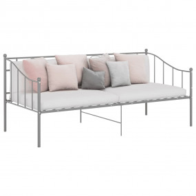 Sofa Bed Frame Gray Powder-coated metal Single