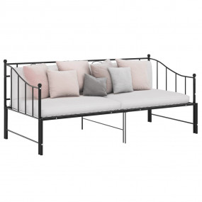 Sofa Bed Frame Black Powder-coated metal Twin