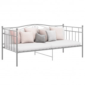 Sofa Bed Frame Grey Powder-coated metal Single