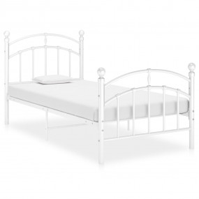 Bed Frame White Powder-coated metal Single Durable Bed ...