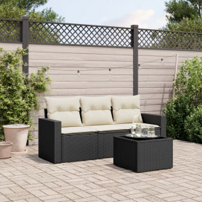 Garden Sofa Set Black PE rattan Large Modular Garden So...